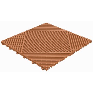 Beursstand vloer ronde ribben, voor indoor & outdoor, terracotta