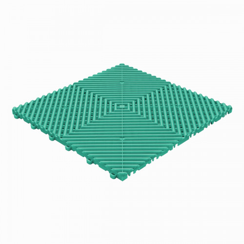 Terrastegel kunststof open structuur ronde ribben turquoise