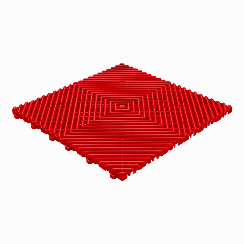 Garagevloer open rib rond rood