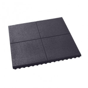 Staltegel rubber met drainage 40mm-zwart