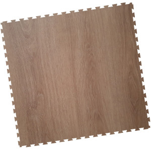 Bedrijfsvloer houtlook pvc kliktegel