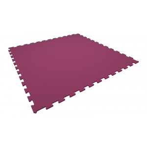 Sportvloer rubber kliktegel 7 mm magenta