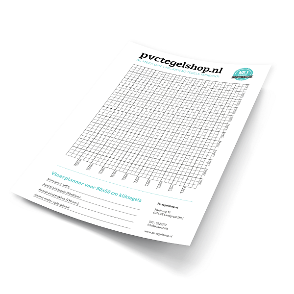 Vloerplanner voor 50  x 50 kliktegel